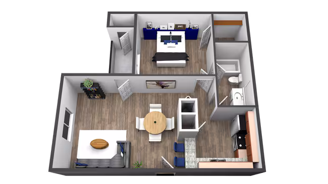 1 Bedroom 1 Bathroom - A1U 408 floor plan